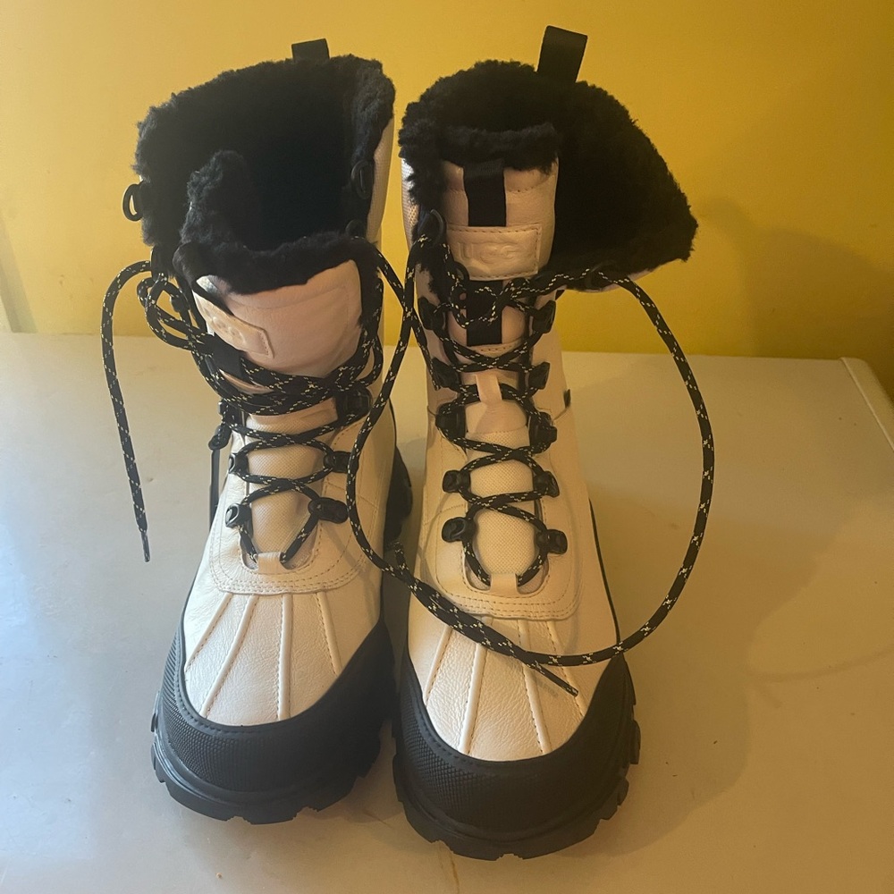 UGG Black and White Winter Boots
